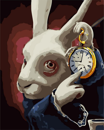 Biały Królik. Alicja w Krainie Czarów Obraz Do Malowania Po Numerach