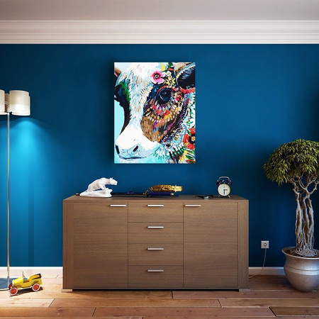 Kwiatowa Krowa Malowanie po numerach