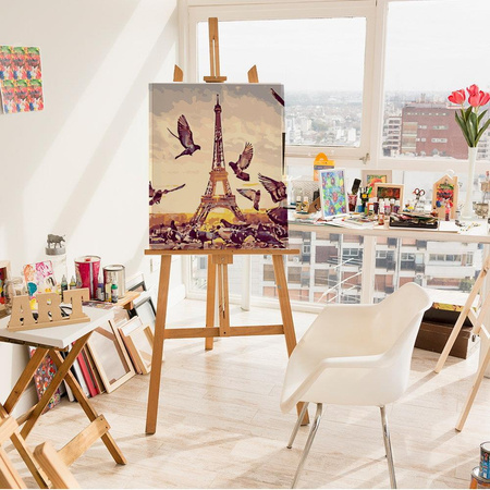 Gołębie w Paryżu Obraz Do Malowania Po Numerach