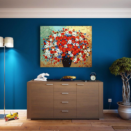 Tulipany w wazonie Obraz Do Malowania Po Numerach