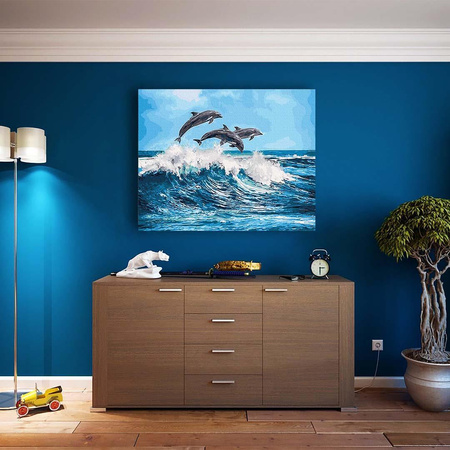 Szczęśliwe i wolne 40x50 Malowanie Po Numerach