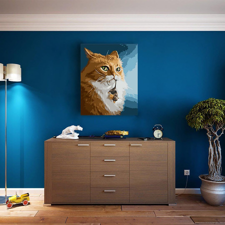 Kot i mysz Obraz Do Malowania Po Numerach