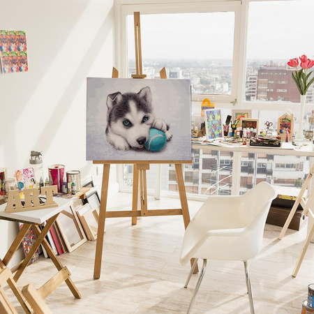 Figlarny Husky Malowanie po Numerach