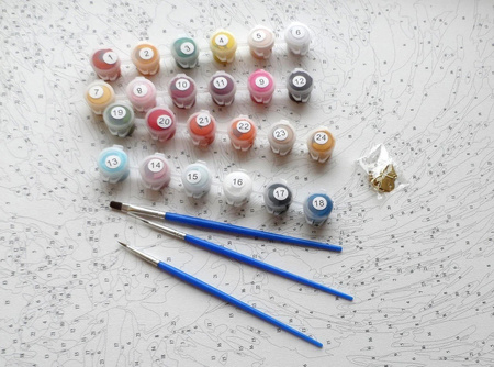 Kolorowe zwierzęta Malowanie po numerach 40x150 cm