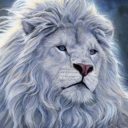 Mozaika Diamentowa 5D Bez Ramy Lew 30x40 Haft Diamentowy