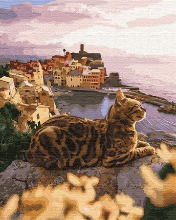 Kot nad morzem Obraz Do Malowania Po Numerach