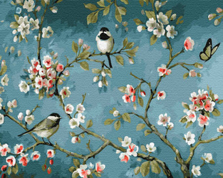 Ptaki W Gałęziach Malowanie Po Numerach