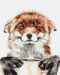 Lisek i poranna kawa Malowanie Po Numerach