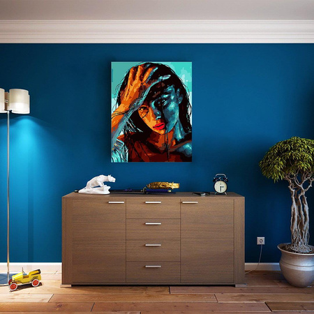 Gorąca brunetka Obraz Do Malowania Po Numerach