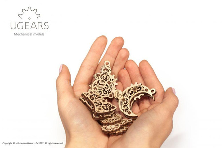 U-Fidgety Gearsmas drewniane puzzle 3D. Zestaw 4 szt.