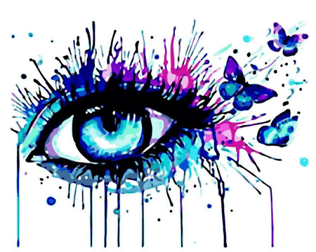 Akwarela oko Obraz Do Malowania Po Numerach