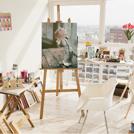 Biały kwiat w butelce Malowanie Po Numerach