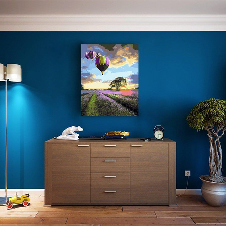 Lot balonem nad lawendą Malowanie Po Numerach