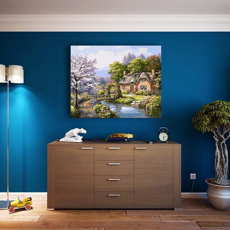 Domek nad rzeką Malowanie Po Numerach