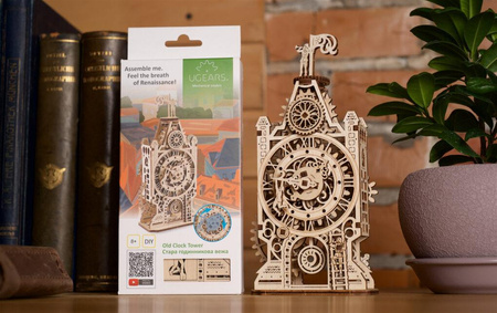 Stara Wieża Zegarowa Puzzle 3d Drewniany Model Do Składania
