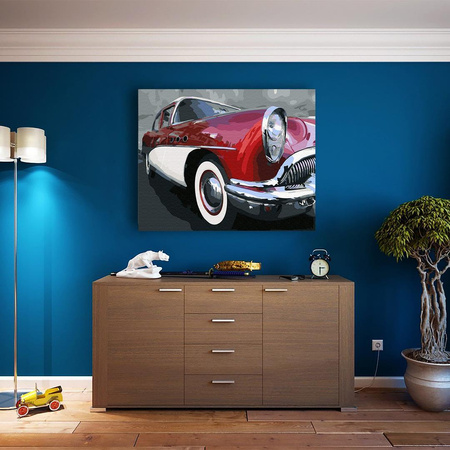 Czerwone Retro Malowanie po Numerach