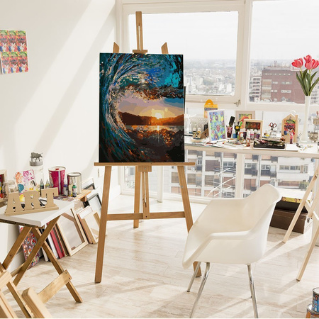 Zachód Słońca Pejzaż Morski Malowanie Po Numerach