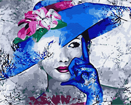 Dziewczyna w kapeluszu Obraz Do Malowania Po Numerach