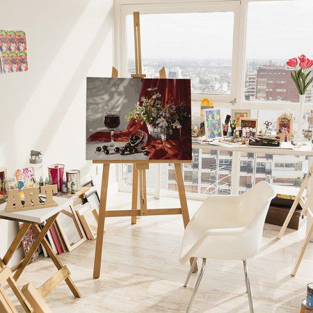 Wiśnie i rumianek Malowanie Po Numerach