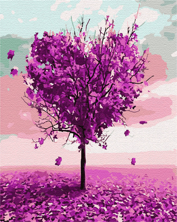 Fioletowe Serce Malowanie Po Numerach