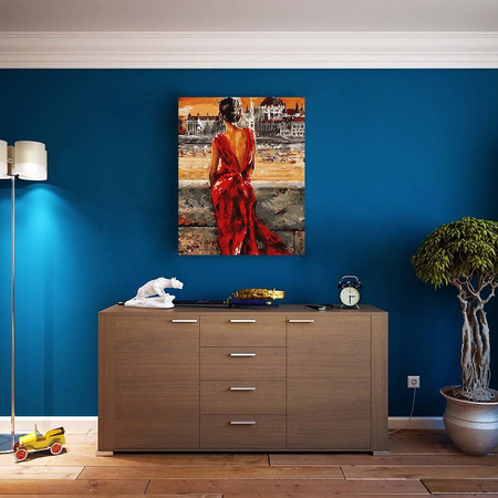 Myśląc nad rzeką 50x65cm Malowanie Po Numerach