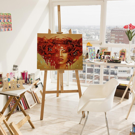 Kobieta z kwiatami Obraz Do Malowania Po Numerach