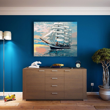 Żaglowiec W Oceanie Malowanie Po Numerach