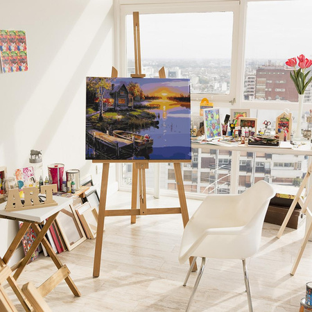 Dom nad jeziorem Obraz Do Malowania Po Numerach