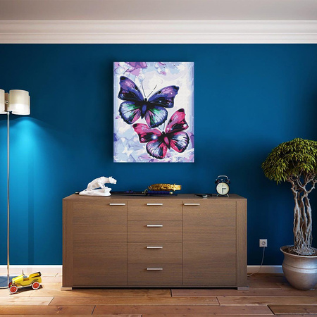 Błyszczące motyle Obraz Do Malowania Po Numerach